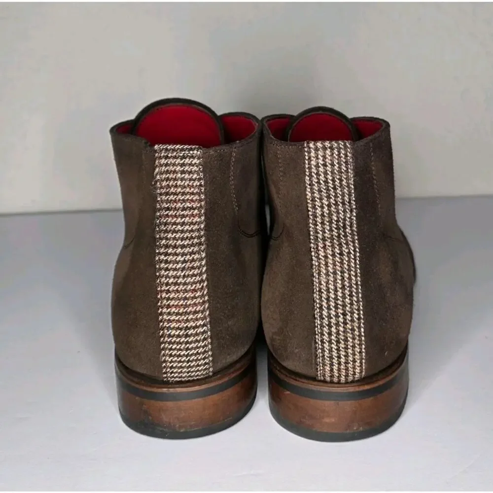 Rye 51 Men's Suede Chukka Boots Size 10 Goodyear Welt Rare Luxury Designer Shoes